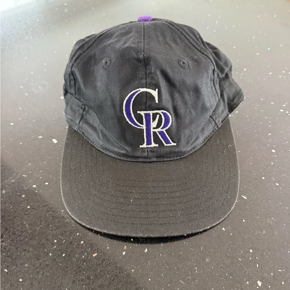 Black and Purple Colorado Rockies Baseball Cap